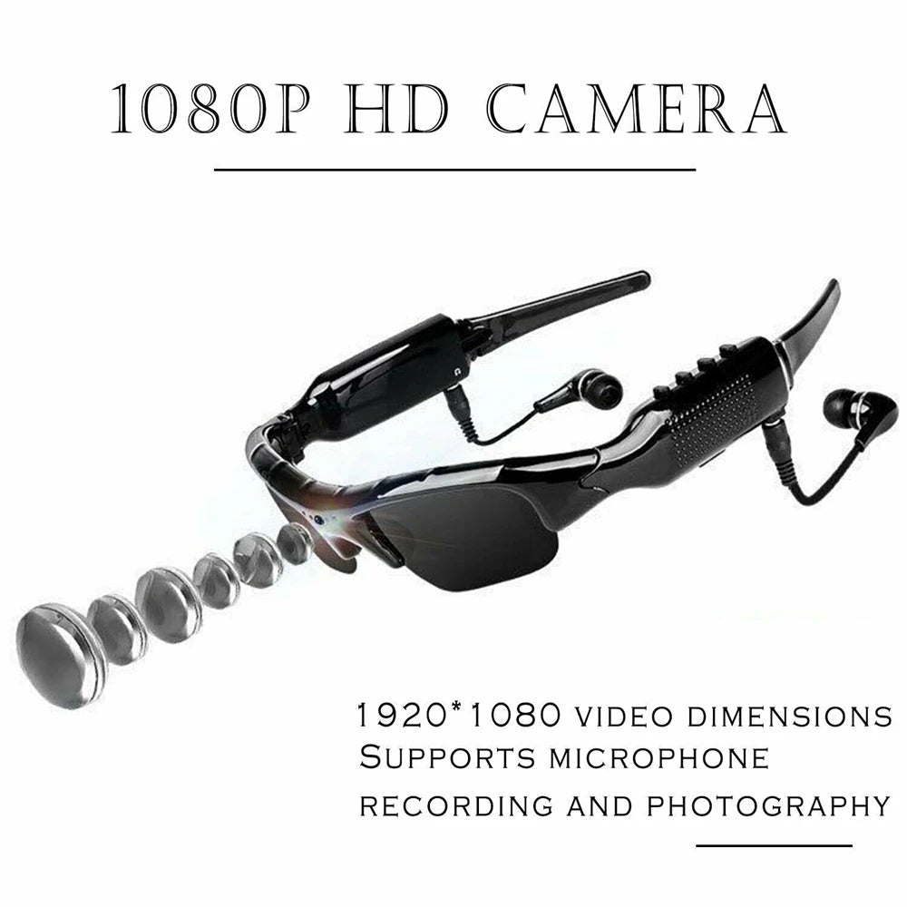 (B107) HD 1080P Glasses Camera Polarized Lens Sports Sunglasses Video Recorder Camcorder Security Mini Driving DVR DV Action Camera