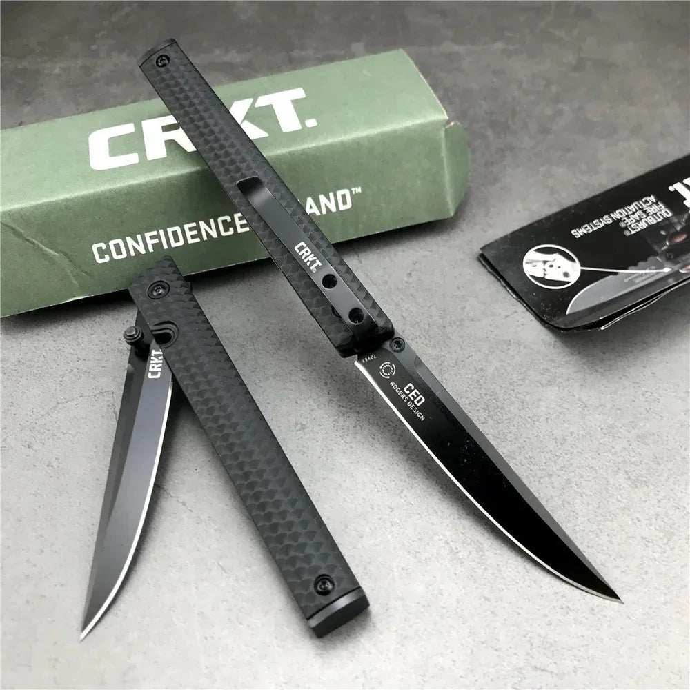 (S114) CRKT,Folding Pocket Knife,Lightweight,CFN Handle, Satin Finished Blade.