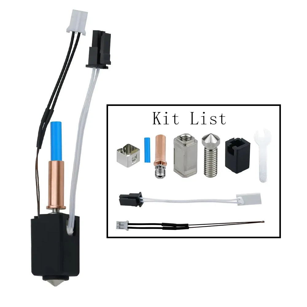 (T113) Hotend Upgrade Kits for ANYCUBIC, Kobra 2, Neo, Plus, Thermistors,  Heaters, Cartridge,0.4mm Print.