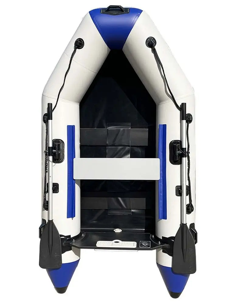 (W110) SolarMarine PVC Inflatable Assault Speed Boat With Wooden Floor,+Accessories, 3Person,0.9mm,For Sea Fishing.