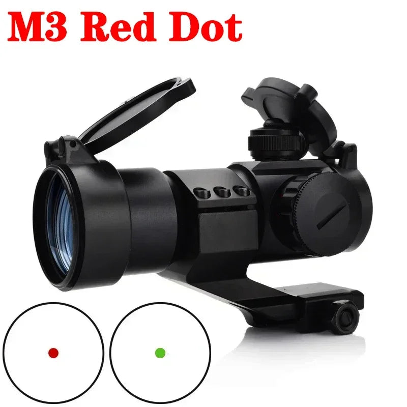 3X44 Green Red Dot Sight Scope M3 Red Dot Tactical Optics Riflescope Fit 11/20mm Rail 1X40 Rifle Sight for Outdoor Shooting