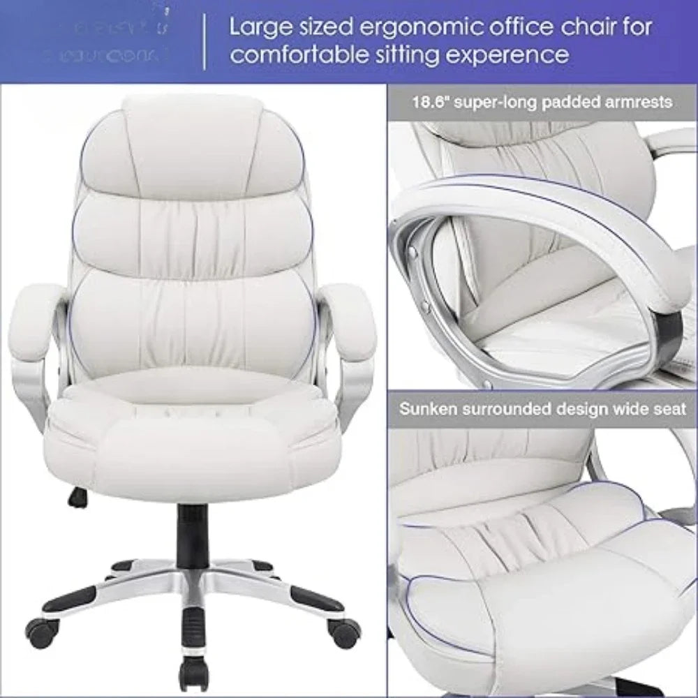 (I109) Modern Adjustable Executive High Back Office Chair,PU Leather.