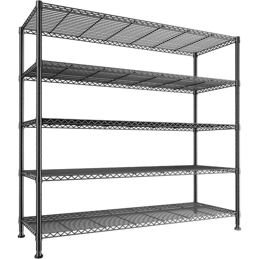 (I106) 5 Tier Adjustable Metal Storage Shelves.