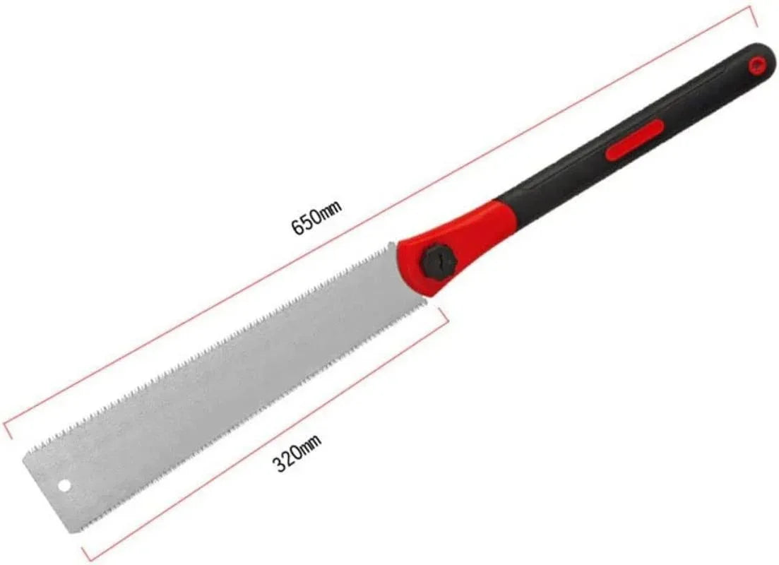 (S142) 32cm Double Edge Hand Saw Japanese Ryoba Saw Double Edge Pull Saw Interchangeable Flush Cut Saw Flexible Blade Hand Saw