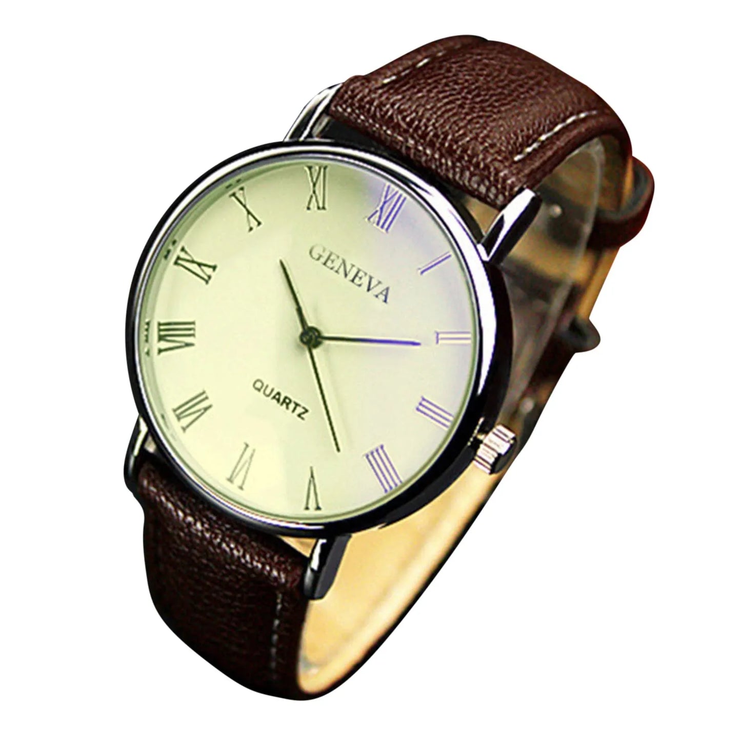 (Y102) Men's Business,Quartz, Stainless Steel,Classic Leather Strap Watches.