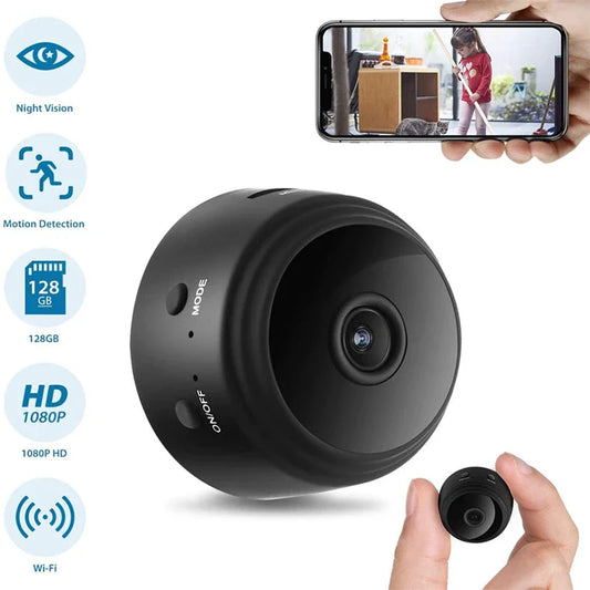 (F103) New,Mini.Wifi.Security Cam.1080P,HD,Night Vision, Remote-Voice Activated Camera.