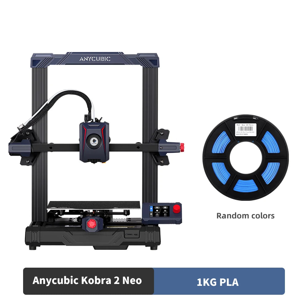 (T105) ANYCUBIC, KOBRA 2, NEO, FDM, 3D Printers With 220/250mm Printing Size,25 Point,Auto-leveling,.