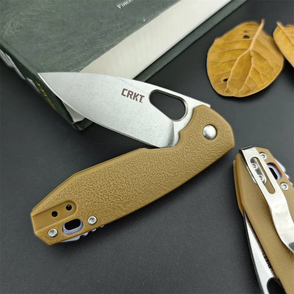 (S114) CRKT,Folding Pocket Knife,Lightweight,CFN Handle, Satin Finished Blade.