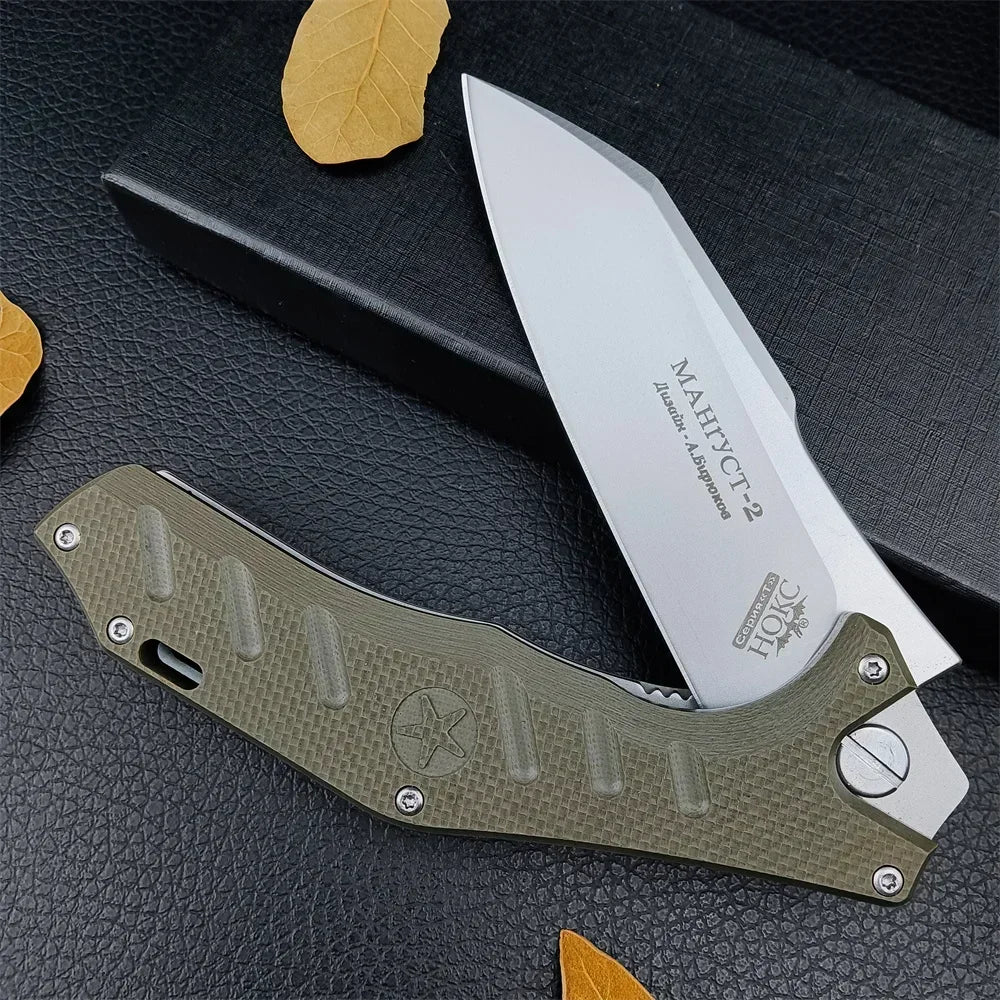 (S111) HOKC,Folding Pocket Knife, Ball Bearing, Outdoor,G10 Handle, Survival, EDC.