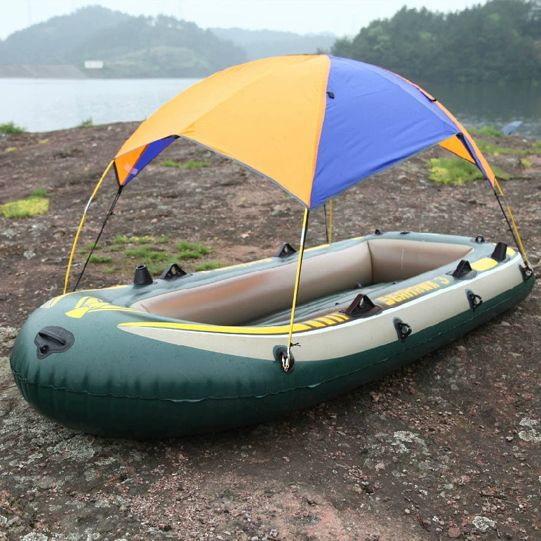 (W111) Inflatable Boat Sunshade, Portable Easy-to-Assemble Rain-Proof Boat Awnings.